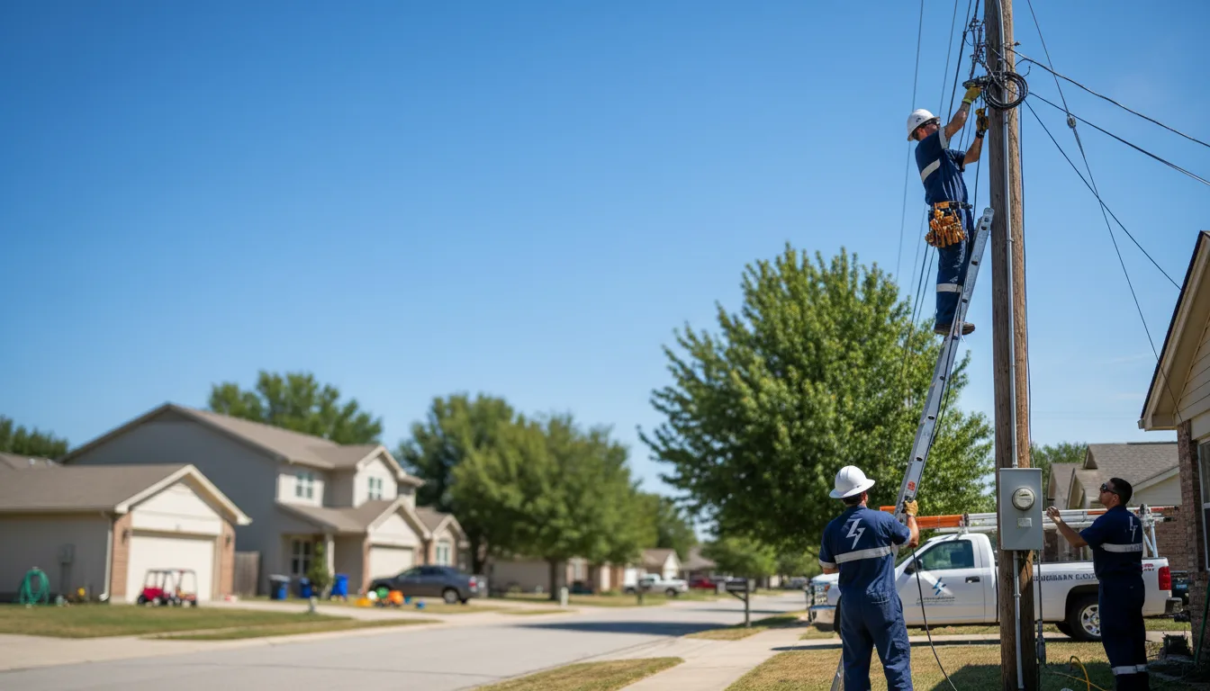 Residential electrician providing installation services in Lucile, ID